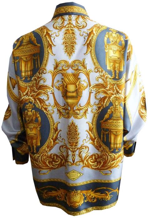 vintage versace silk shirts for men|Versace collection men shirt.